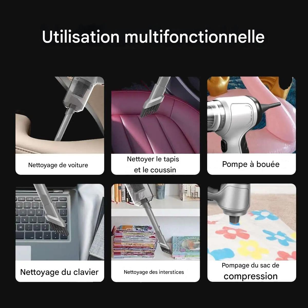 Mini Aspirateur Portable – Compact, Puissant et Sans Fil