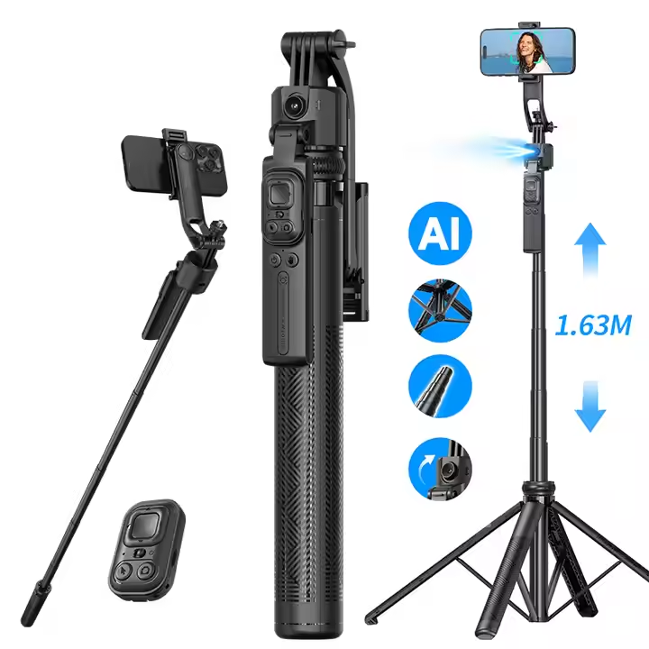Gimbal Stabilizer C17-360° + Kit Vlogging – Stabilisation 3 axes, rotation 360° et contenu fluide