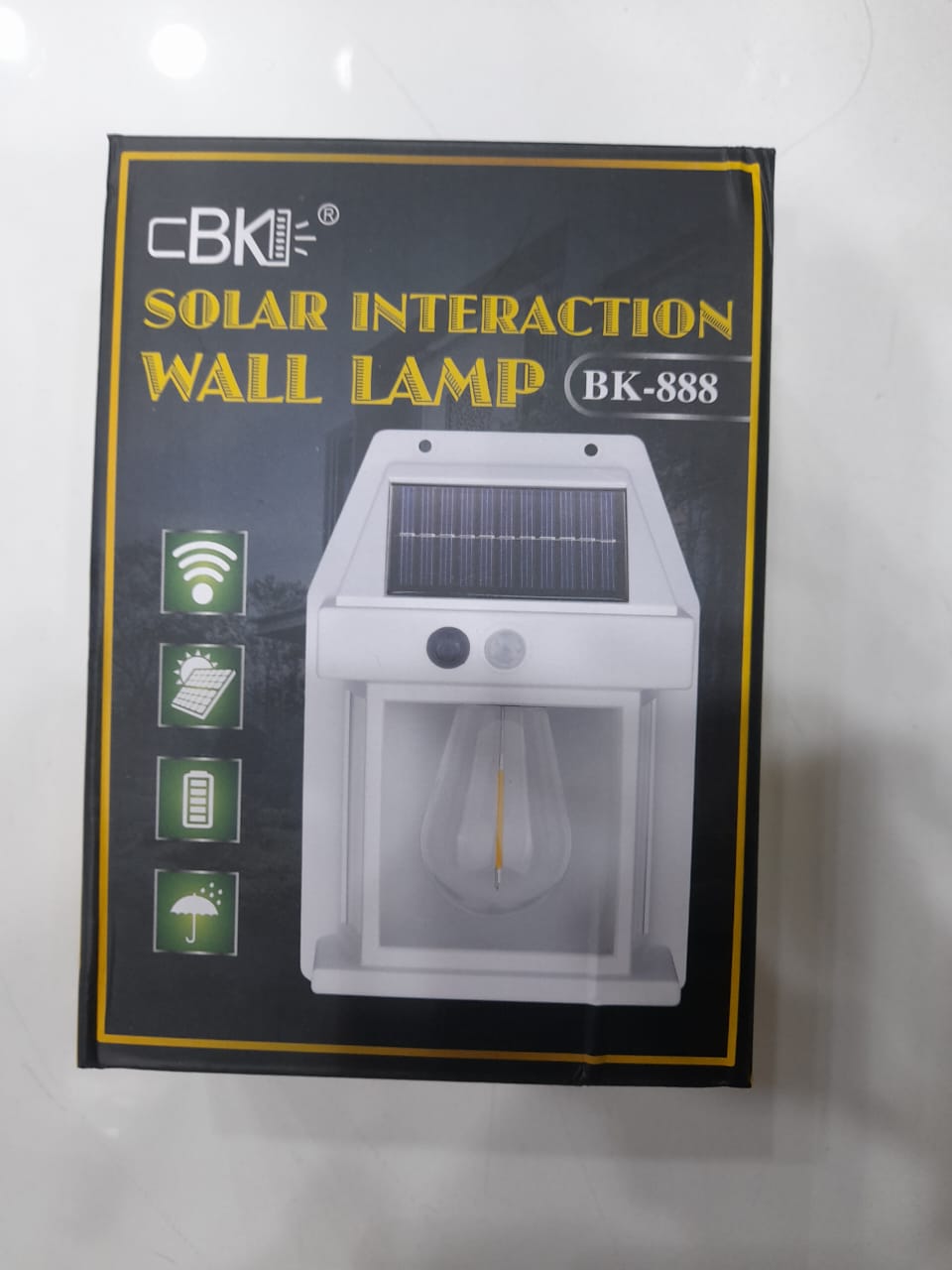 Lampe Murale Solaire Extérieure – Détection de Mouvement Automatique